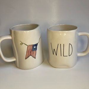 Rae Dunn Magenta Ceramic Coffee Mugs